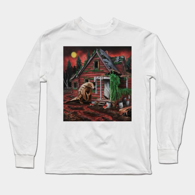 AI generated Pangolin touring abandoned house Long Sleeve T-Shirt by Catbrat